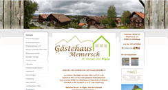 Desktop Screenshot of gaestehaus-memersch.com